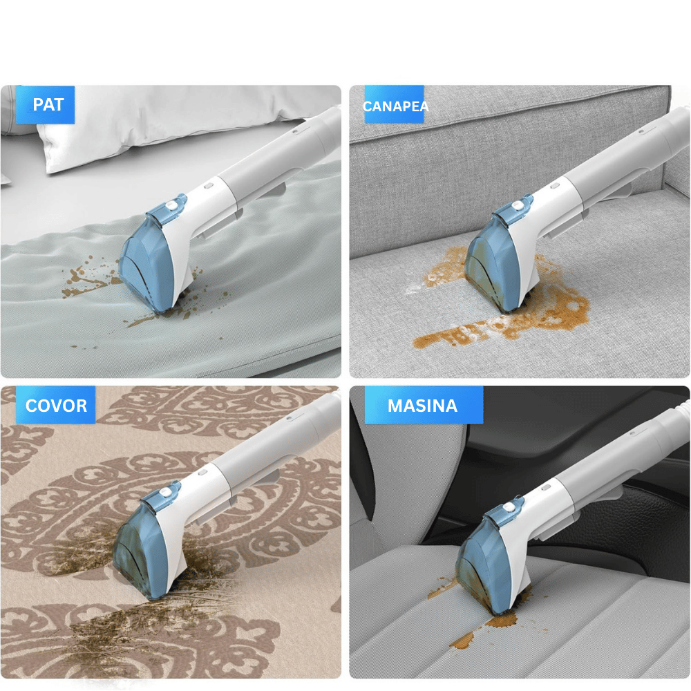 Aspirator Profesional cu Spalare Injectie-Extractie pentru Canapea, Saltea, Mocheta, Materiale Textile, Auto