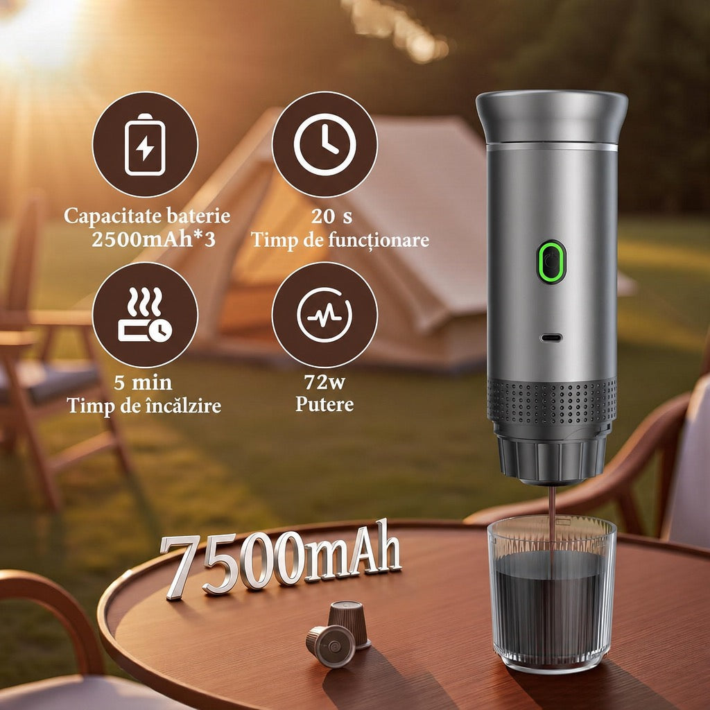 Carsync Espressor Portabil – Aparat Cafea Espresso pentru Mașină