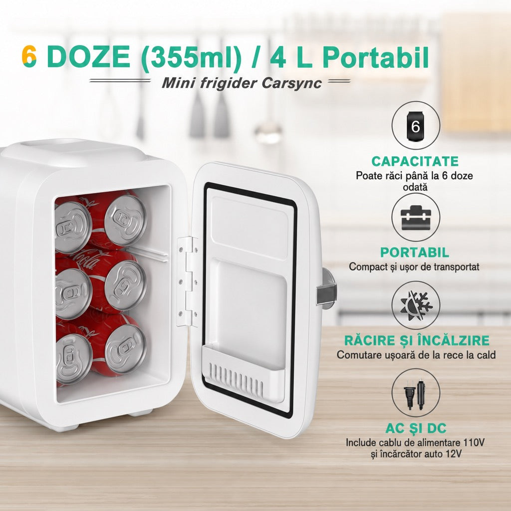 Carsync Frigider Auto Portabil — Răcire & Încălzire 2 în 1