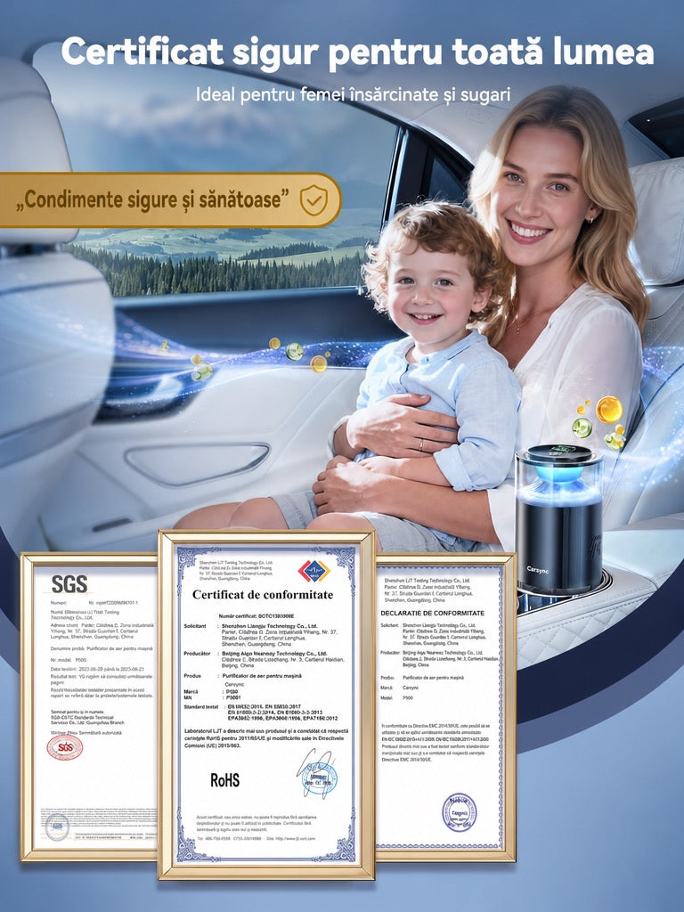 Carsync Aroma — Difuzor Aroma cu Senzor Inteligent