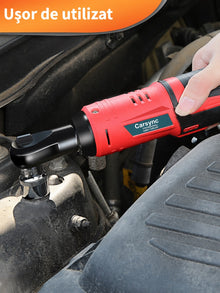 Carsync Cheie cu Clichet Electrică Fără Fir 12V – Set 3/8" cu 2 Acumulatori 2000mAh & Încărcător