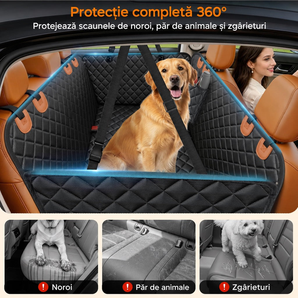 Carsync Husă Auto Câini Impermeabilă – Antizgârieturi & Antiderapant pentru Bancheta din Spate