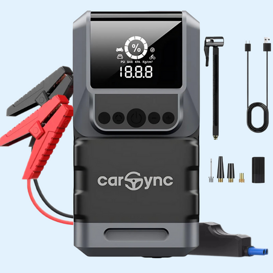 Carsync EXTREME 4 IN 1 | Starter Auto, Compresor Aer, Baterie Portabila, Lanterna