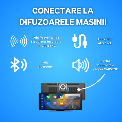 Carplay/Android Auto Wireless 26 cm + Camera Marsarier + Camera de Bord