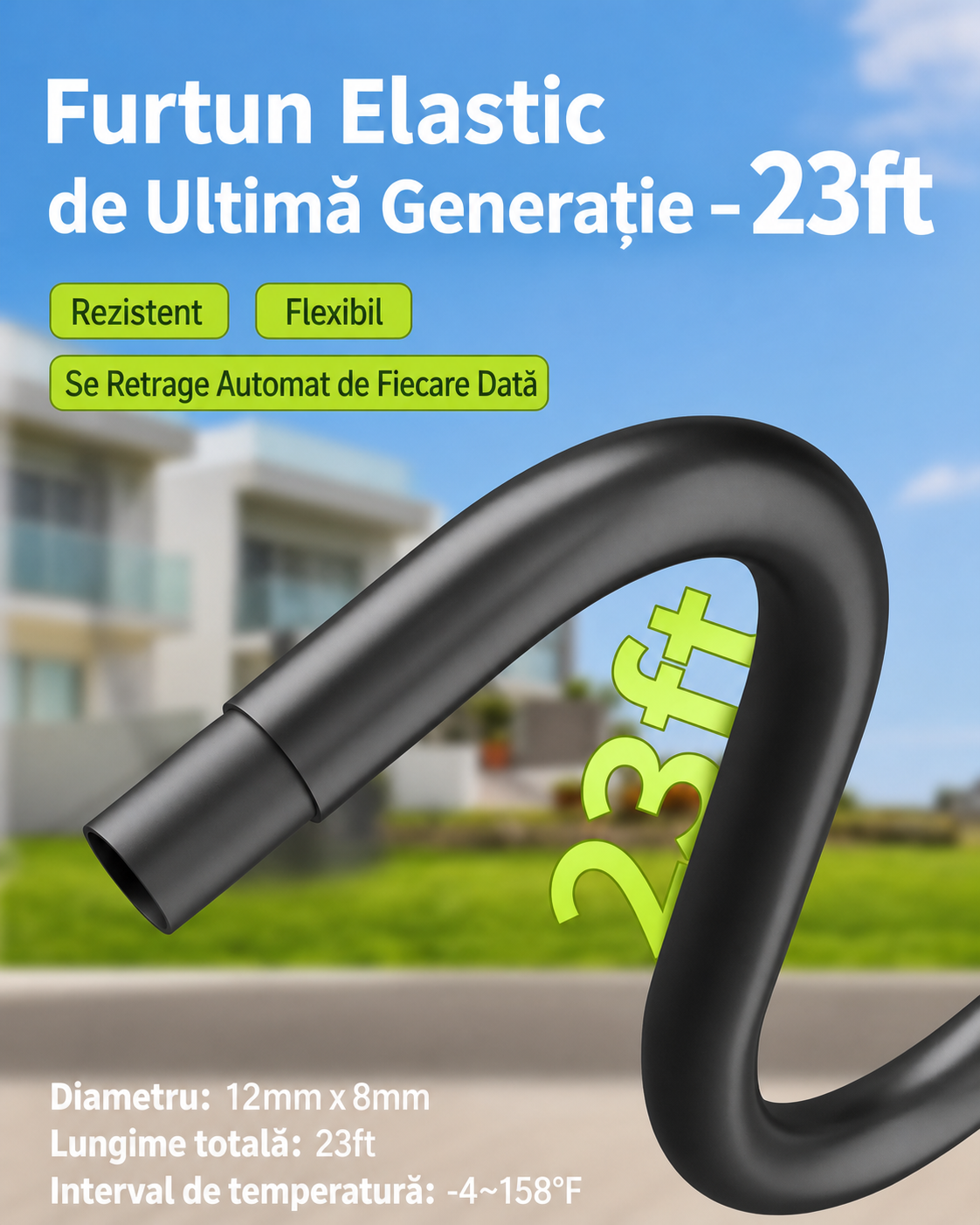 Carsync Aparat Spălat cu Presiune Portabil Fără Fir 76 bari – Motor Integral Cupru, Acumulator, Furtun 7m & Geantă