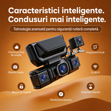 Carsync Vision - Cameră Auto 360° 4 Canale cu GPS, WiFi și Vedere Nocturnă Card 128GB Inclus